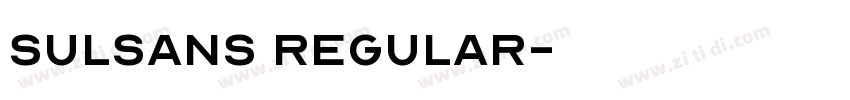 SulSans Regular字体转换
